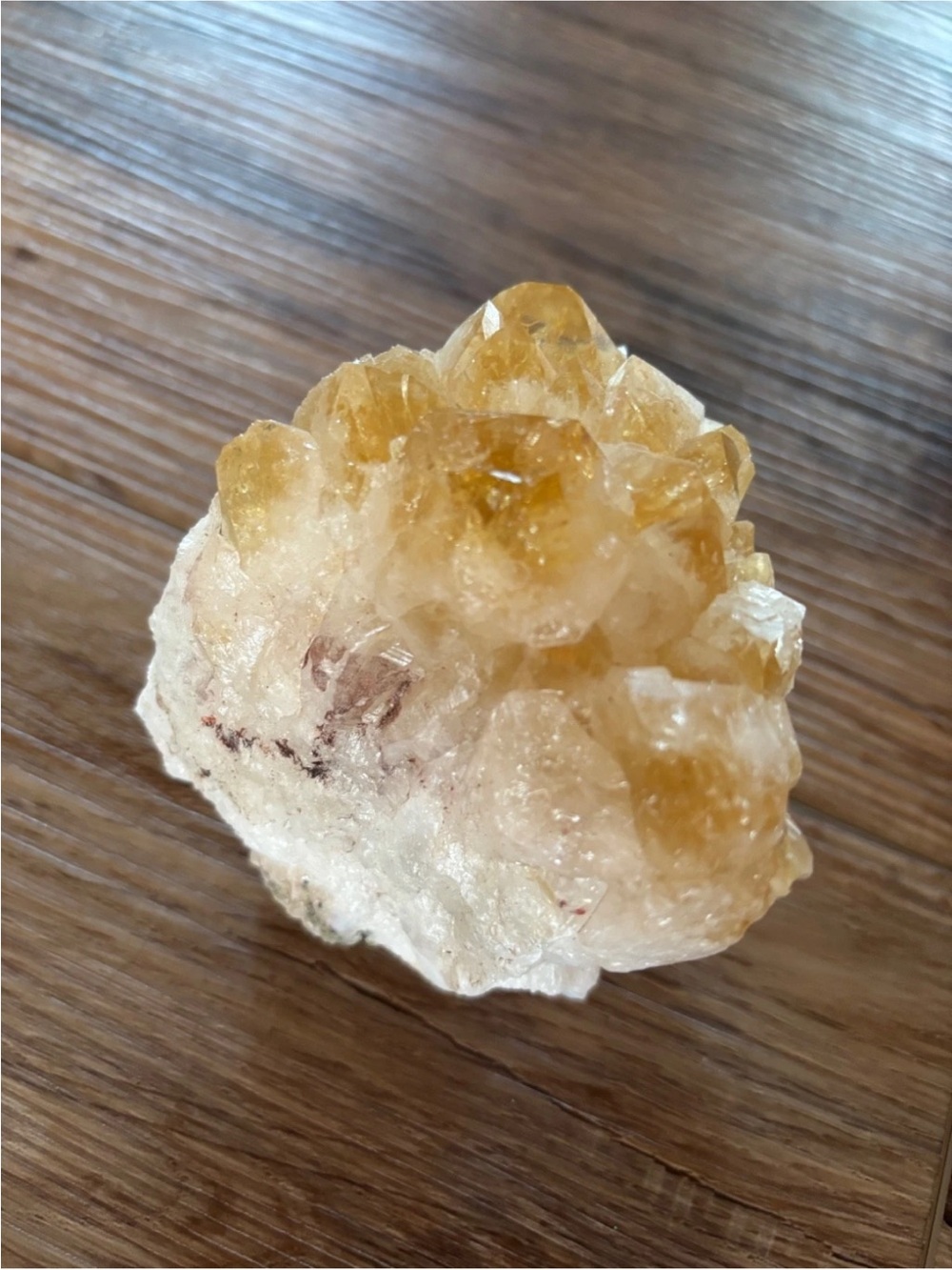 EARTHBOUND Citrine Crystal Cluster in Golden and White Tones